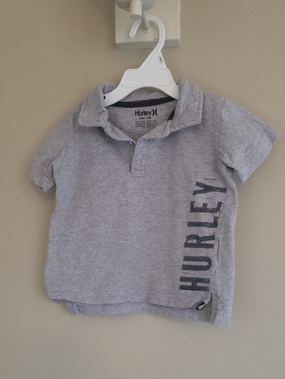 Hurley grey polo shirt